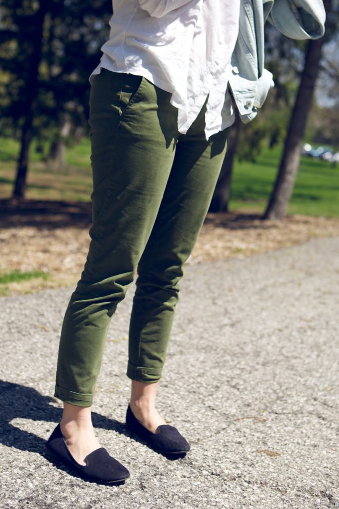 army green pants